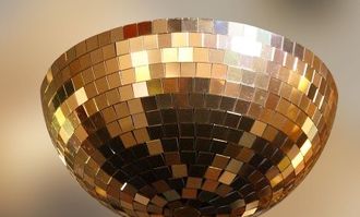 Полусфера зеркальная золотая ЗСЦ350-10