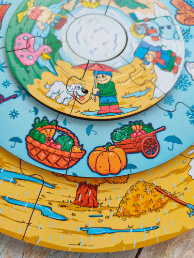 Пазл-пирамида "4 сезона"