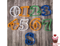 Набор вырубок для пряника "Цифры 0-9" пластик, 8 см