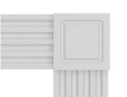 Декоративный элемент для стыковки наличников (молдингов) для дверей и любых прямоугольных проёмов