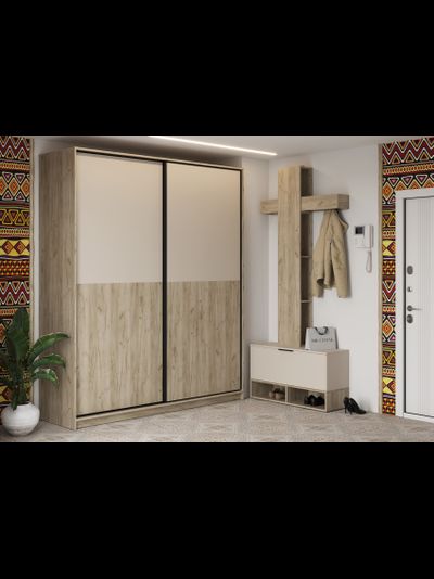 Бохо ШК-005 шкаф-купе Дуб Крафт Серый/Кашемир