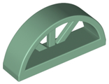 Window 1 x 4 x 1 2/3 with Spoked Rounded Top, Sand Green (20309 / 6138738)