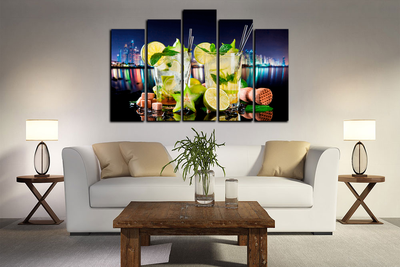 Модульная картина "Вечер с мохито"