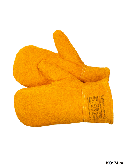 Рукавицы спилковые утепленные Forester Zima, утеплитель мех-мутон