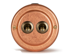 Ретро выключатель металлический медь (Vintage-Brass)