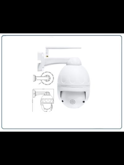 Уличная моторизированная WiFi/LAN телекамера с 5-ти кратным оптическим увеличением, с встроенным видеорегистратором (DVR), Full HD 2MP (CamHi)