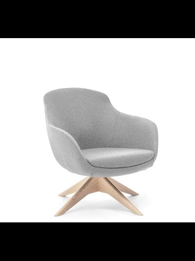 Кресло NOBLE WOOD крутящ. св.серый