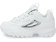Кроссовки FILA DISRUPTOR II METALLIC ACCENT Бело-серебряные женские (36-41)