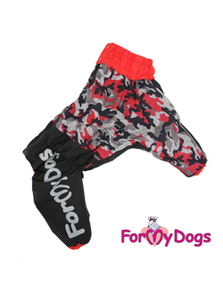 Комбинезон для крупной собаки Черно-красный