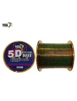 .Леска "KILLER-BOSS " 5D-300m #0.25mm/ Test: 18.0kg