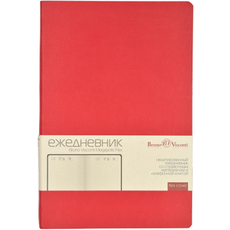 Ежедневник недатированный Megapolis Flex, А5, 136л (красный)