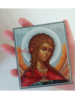 Ангел-Хранитель. Рукописная икона. 9х10,5см.