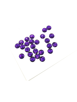 Стразы акриловые пришивные 6 мм, цвет фиолетовый 04