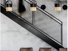 Перила с использованием металлической сетки в стиле лофт - ДИЕГО-