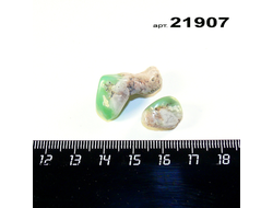 Хризопраз натуральный (необработанный) Казахстан арт.21907: набор - 6,2г - 27*15*13мм + 15*11*10мм