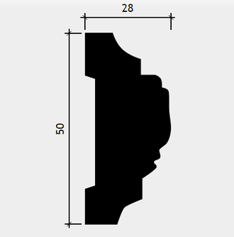 Молдинг 1.51.326 - 50*28*2000мм