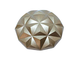 Магнитик для штор в виде круглой призмы-кристалла, пластмасса, цвета металлик в наличии на складе