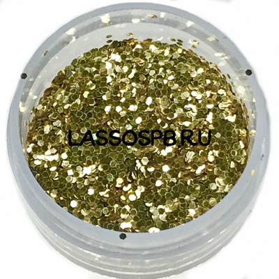 Полиэстровый глиттер Золото 0,6 мм 1 кг