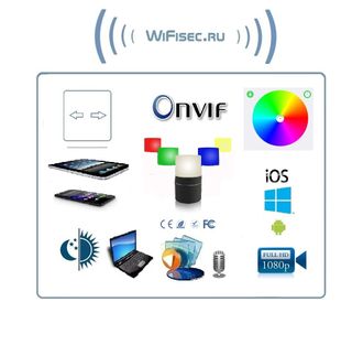 Мотризированная IP видеоняня WiFi (Настольная лампа с диммированием света и выбором цвета подсветки) с DVR, Full HD 2 Mp