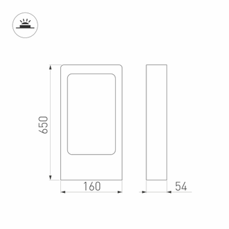 Светильник Arlight LGD-PATH-FRAME-H650-7W Warm3000 (BK, 100 deg, 230V)