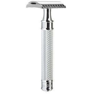 Т-образная бритва Muehle Traditional R 41 GRANDE, c удлиненной ручкой, хром, open comb
