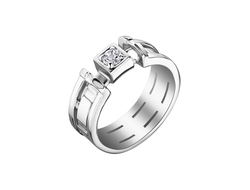 Перстень мужской золотой с бриллиантом арт. 910258.