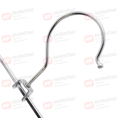 A016 Вешалка металлическая с зажимами хромированная черная 130 мм