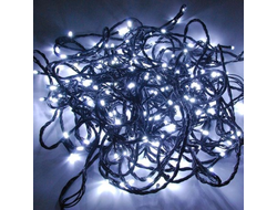 Гирлянда-нить 240л 18м зеленый провод белая