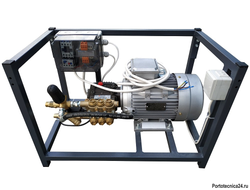 Насос плунжерный ZW 15/210 TS с эл. двигателем 380 В 5,5 кВт на раме с дистанц. кнопкой 24В