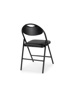 Стул на металлокаркасе Gikat черный / мусс темный