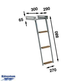 Трап телескопический Batsystem BKT73T 880 x 290 мм 3 ступеньки, 9519037467