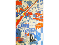 Дьяченко В.Ф. Екатеринбург. Белое, красное и голубое. Холст, масло 77Х47 (982)