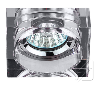Светильник JCDR G5.3 стекло толстое 8180  серебро
