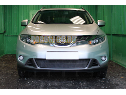 Защита радиатора Nissan Murano Z51 (рестайлинг) 2010-2015 black PREMIUM