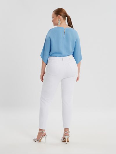 Джинсы белые зауженные