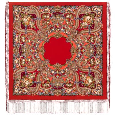 Павловопосадский платок Небесный 391-5