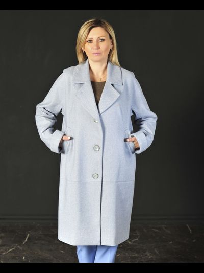 Пальто 659-0224 голубой