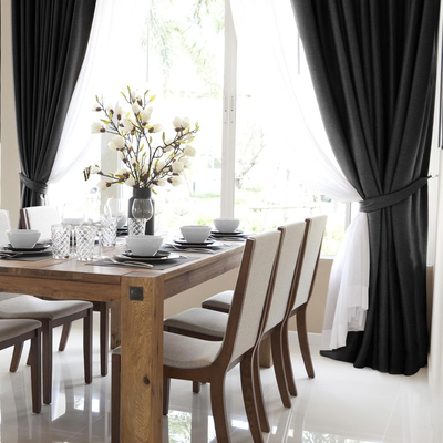 Шторы Рогожка Графит