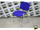Стул ИЗО хром рама, ткань синяя