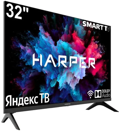 Телевизор Harper 32R750TS  32"  HD Ready  Яндекс ТВ  Черный