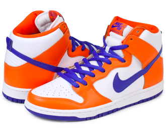 Nike SB Dunk High (Оранжевые с синим)