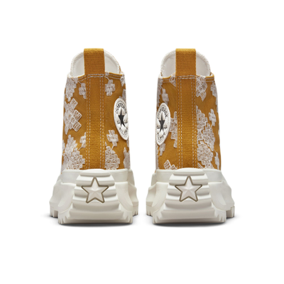 Конверсы Run Star Hike Festival Broderie High Top Goldtone фото сзади