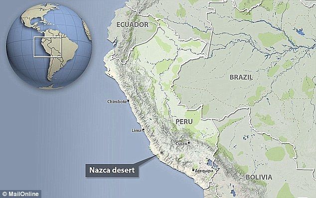 Пустыня Наска на карте Перу