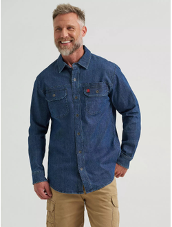 Рубашка Wrangler® RIGGS Workwear® Ground Cloth Denim Work Shirt