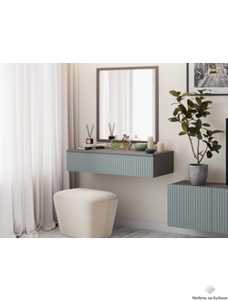 Сканди тумба консольная ТМ-001 (МДФ) Серый Шифер / Грин Грей Софт матовый