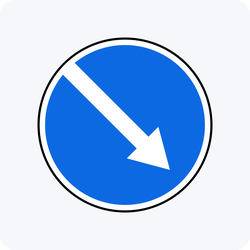 Дорожные знаки 4.2.1, 4.2.2 Объезд препятствия справа/слева