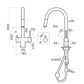 Смеситель OMOIKIRI AKITA-S IB