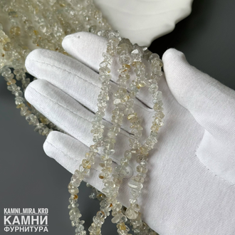 Топаз крошка галтовка 3-6 мм, цена за нить 20 см