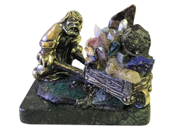 Сувенир "Каменное богатство Урала", бронза/змеевик