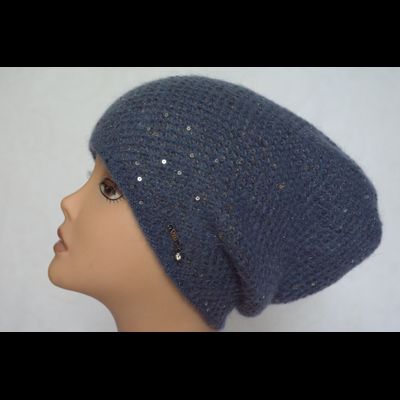 Голубая шапка вязаная Vizio Италия 6463 CL фото